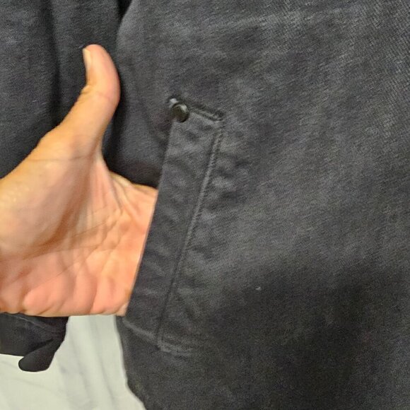 NWT Billabong Stealth Hudson Dark Gray Unisex Button Canvas Utility Jacket M - Picture 6 of 16